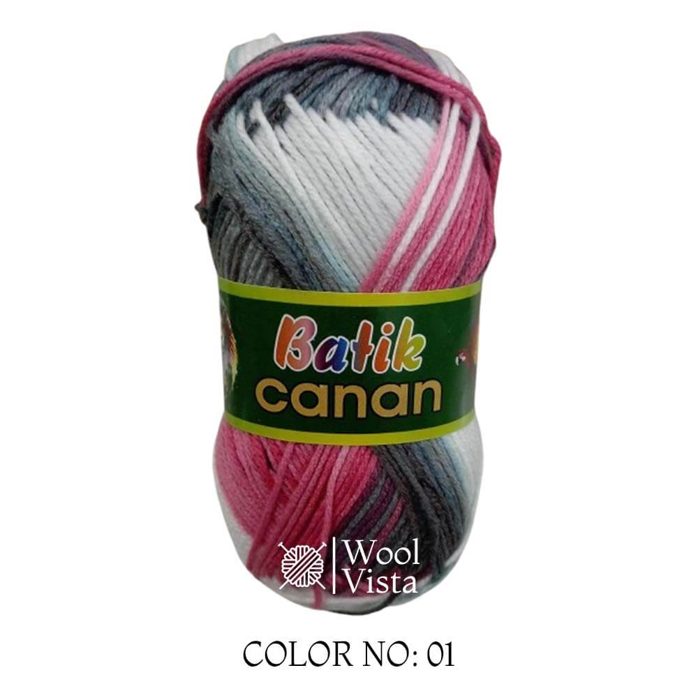 BATIK CANAN - MULTICOLOR YARN BALL (PACK OF 4)