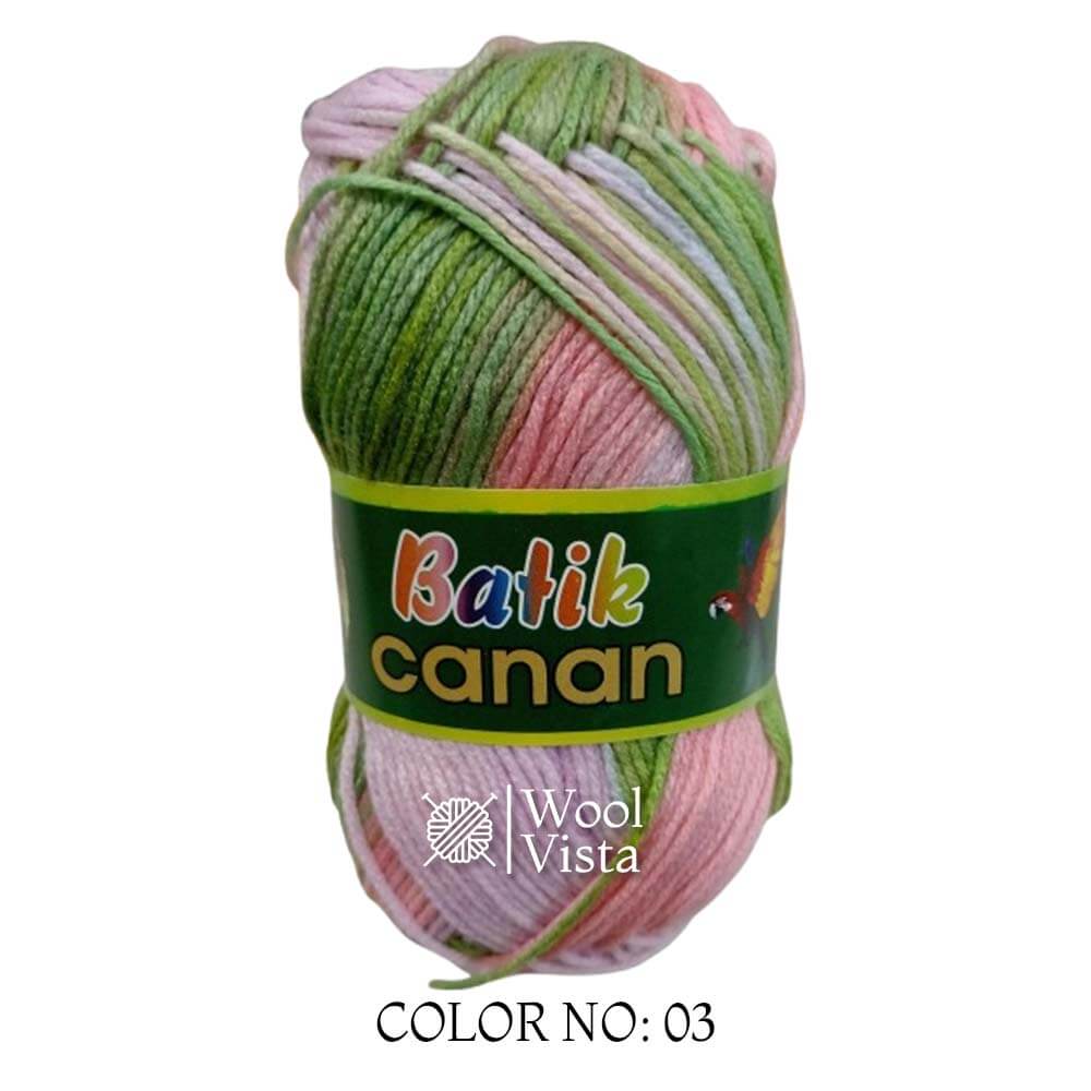 BATIK CANAN - MULTICOLOR YARN BALL (PACK OF 4)
