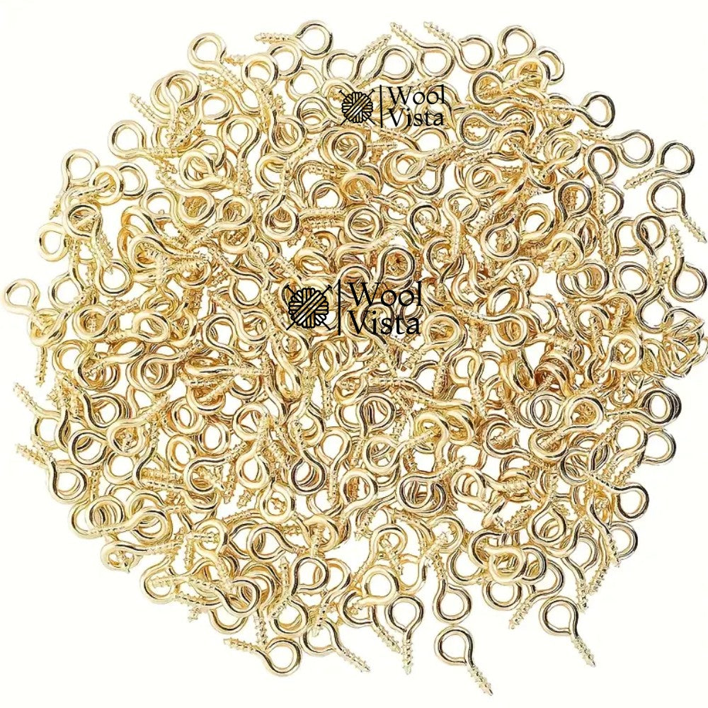 METAL SCREW PINS HOOKS – 20PCS MINI EYE PINS & EYE SCREWS FOR RESIN KEYCHAINS, JEWELRY MAKING & DIY ART CRAFTS