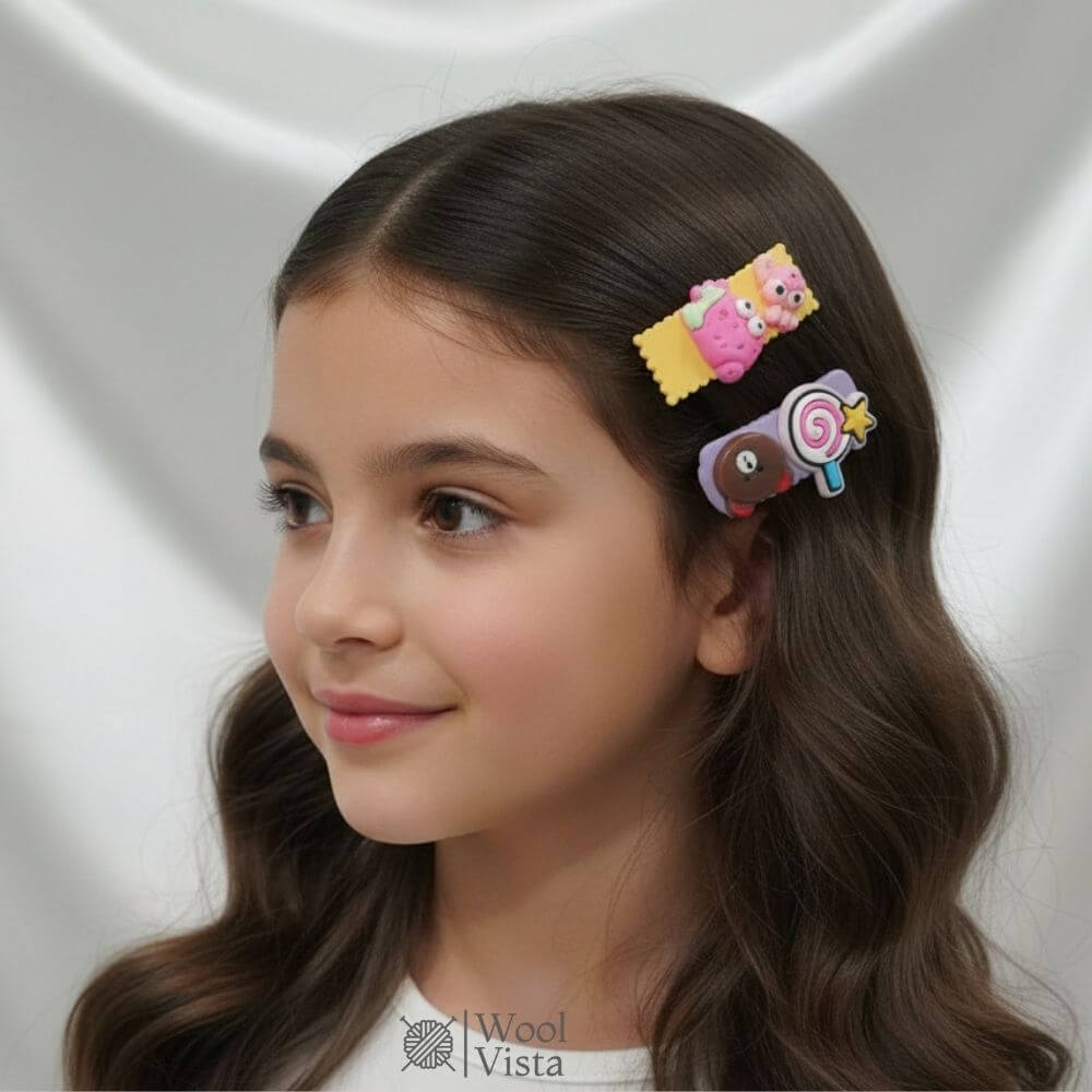 ADORABLE CARTOON RESIN FLATBACKS – MIXED DESIGNS HAIR PINS (PACK OF 10)