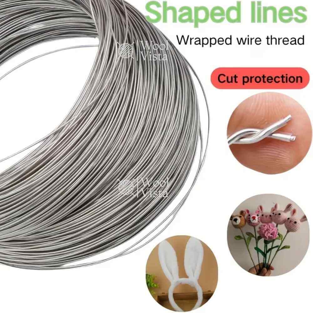 16 GAUGE THICK ROUND CRAFT WIRE – 2 METERS STURDY FLEXIBLE WIRE FOR DIY JEWELRY MAKING, BRAIDING, CROCHET, KNITTING, ARM CUFFS, HAT & BASKET CRAFTS