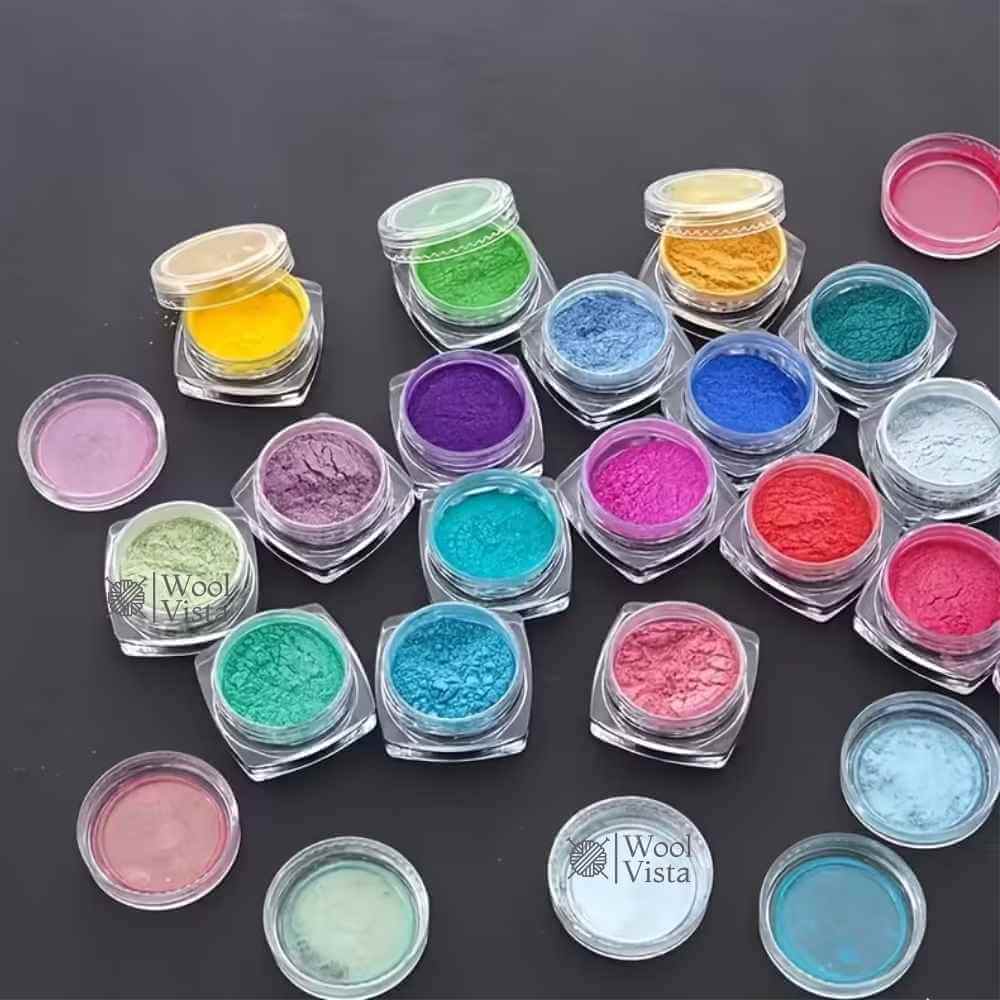 24PCS PEARLESCENT MICA POWDER SET – VIBRANT MINERAL PIGMENTS FOR EPOXY RESIN, CANDLES & JEWELRY MAKING