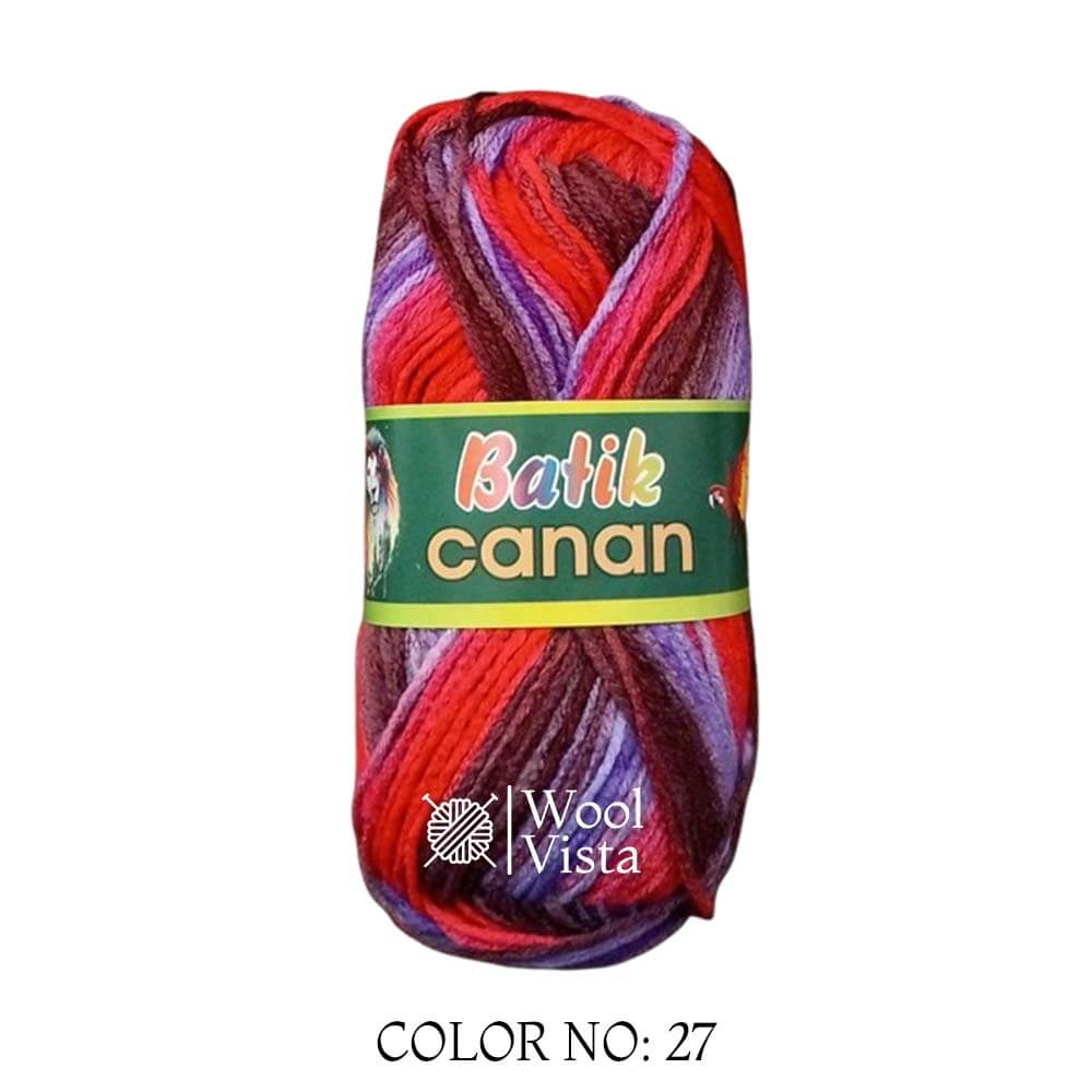BATIK CANAN - MULTICOLOR YARN BALL (PACK OF 4)
