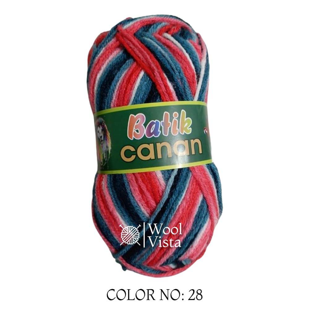 BATIK CANAN - MULTICOLOR YARN BALL (PACK OF 4)