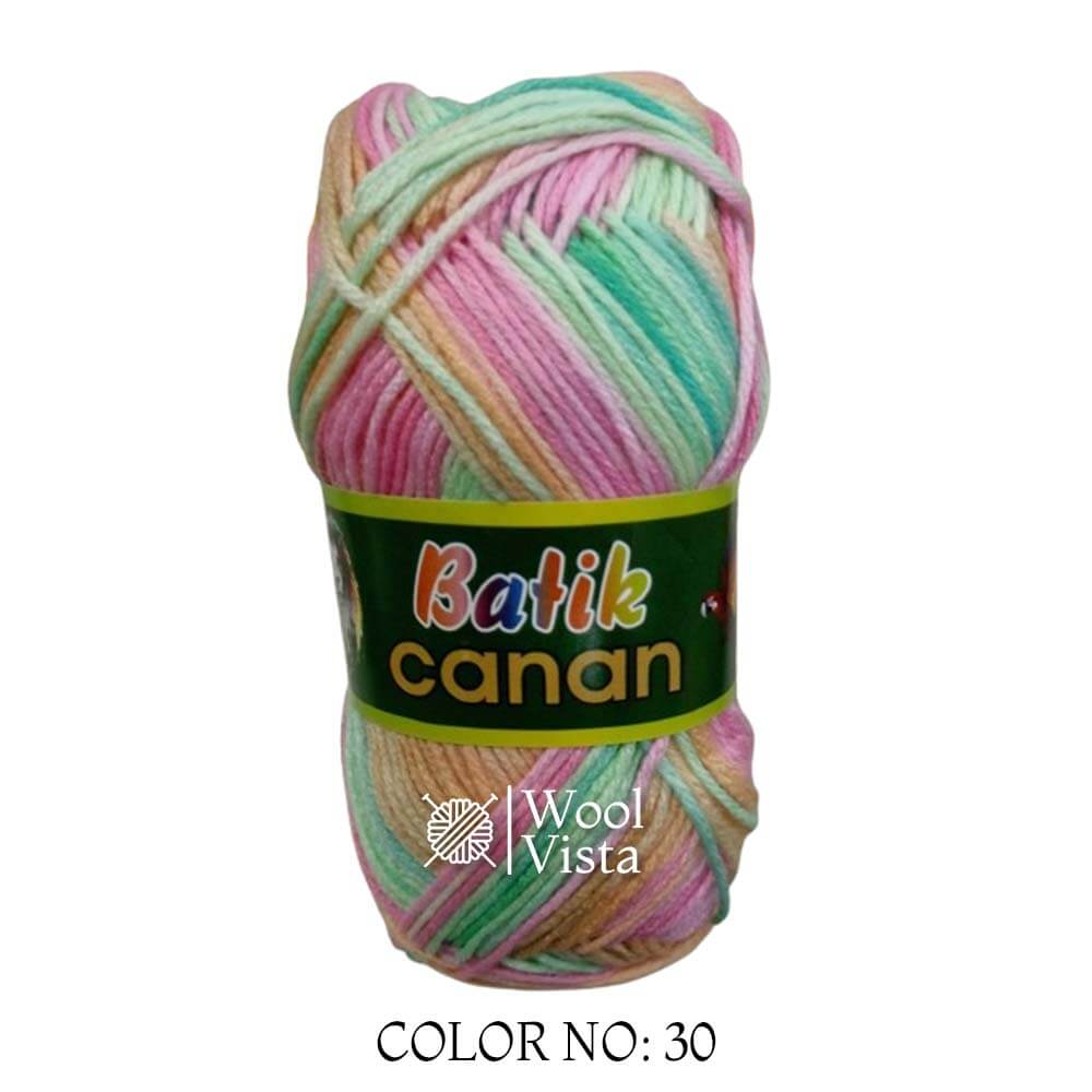BATIK CANAN - MULTICOLOR YARN BALL (PACK OF 4)
