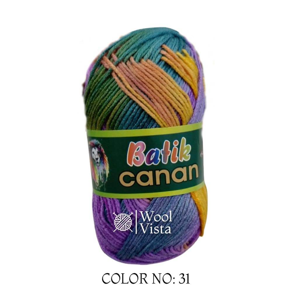 BATIK CANAN - MULTICOLOR YARN BALL (PACK OF 4)