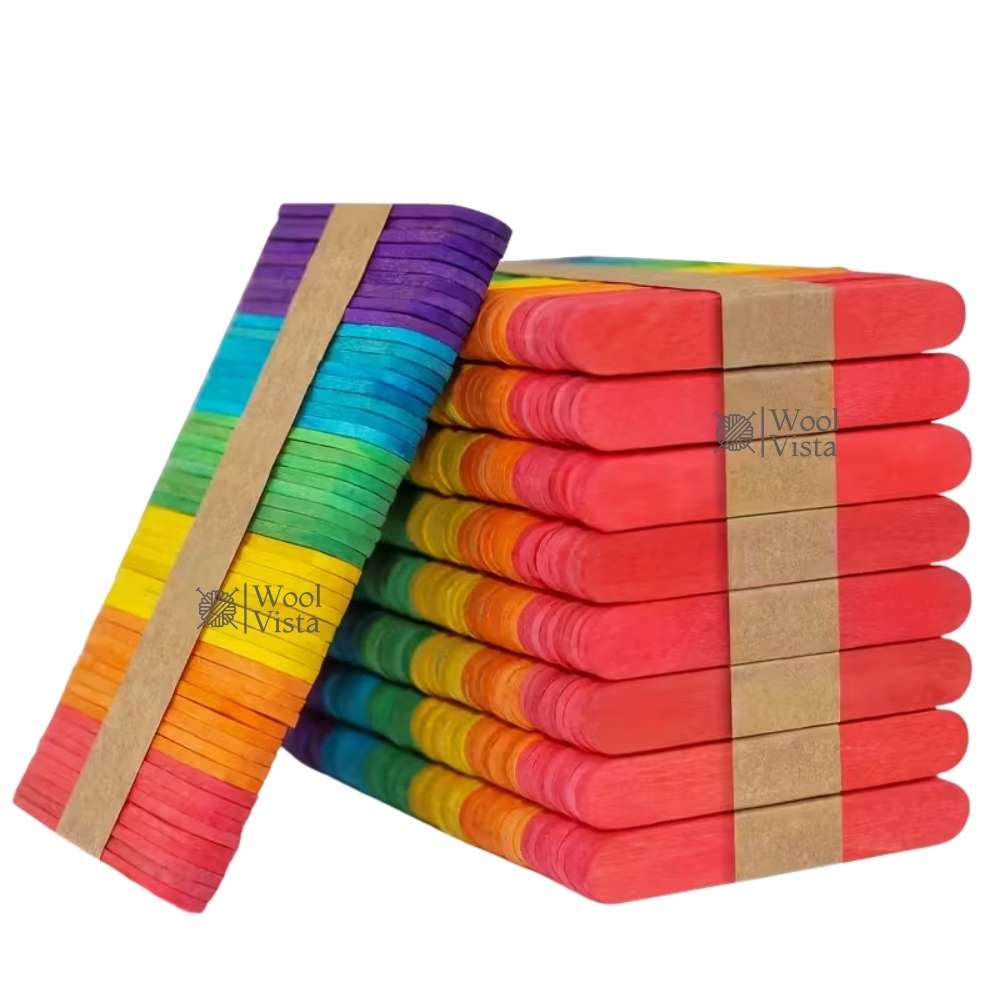 50PCS SOLID WOOD CRAFT STICKS – PERFECT FOR HOME, SCHOOL, ART & HANDICRAFT PROJECTS