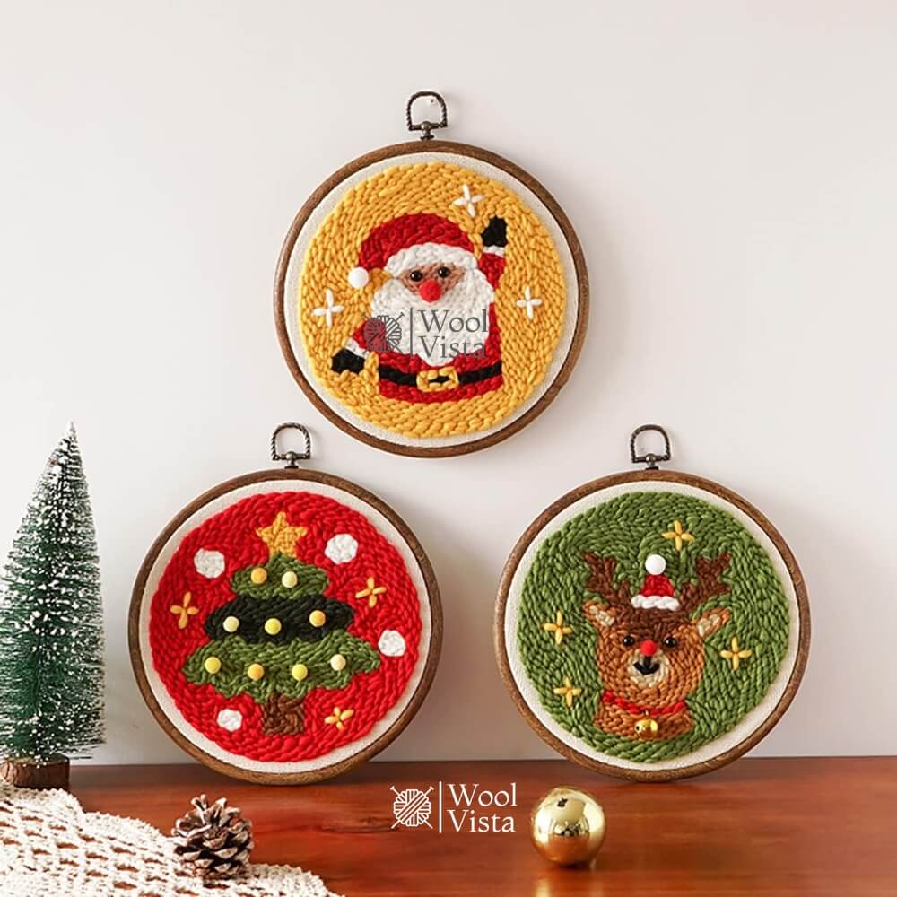 EMBROIDERY HOOPS SET 4–8 INCH – CIRCLE CROSS STITCH HOOPS, MINI & LARGE EMBROIDERY FRAMES FOR DIY SEWING, NEEDLEWORK & CRAFTS