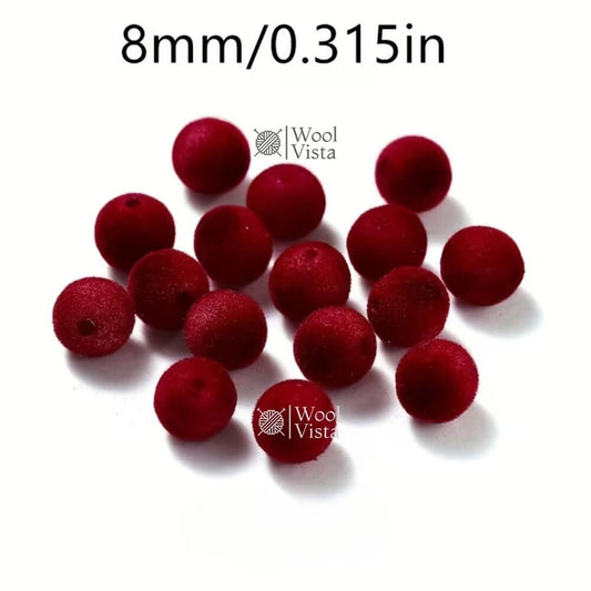 8MM & 10MM VELVET BEADS – DIY ASSORTED CRAFT BEAD SET (0.5 KG) FOR BAG MAKING, JEWELRY MAKING & DECORATIONS