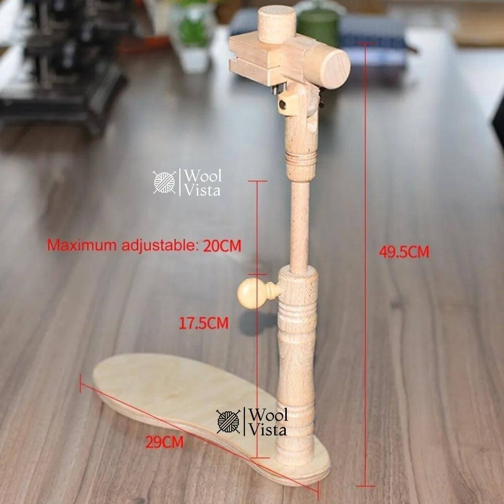 ADJUSTABLE WOODEN EMBROIDERY HOOP STAND