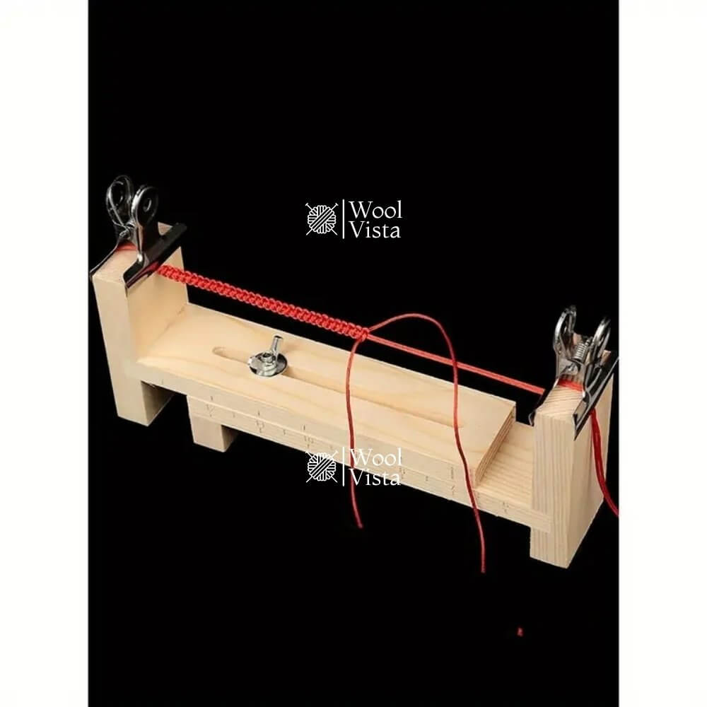 ADJUSTABLE WOODEN PARACORD BRACELET JIG KIT WITH CLIPS – DIY FRIENDSHIP BRACELET MAKER