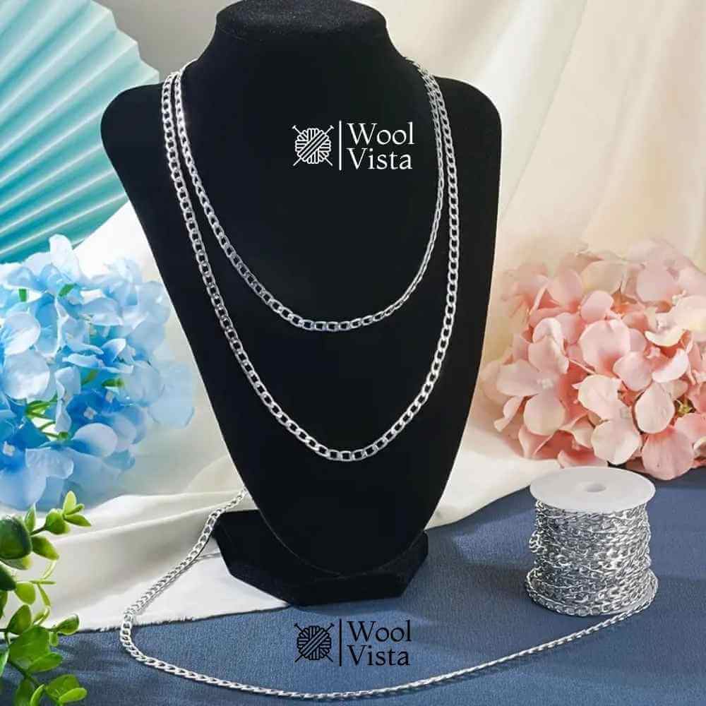 ALUMINIUM ALLOY CHAIN 1 YARD – GOLD & SILVER PLATED CHAINS FOR DIY JEWELLERY, BRACELETS, NECKLACES & ACCESSORIES