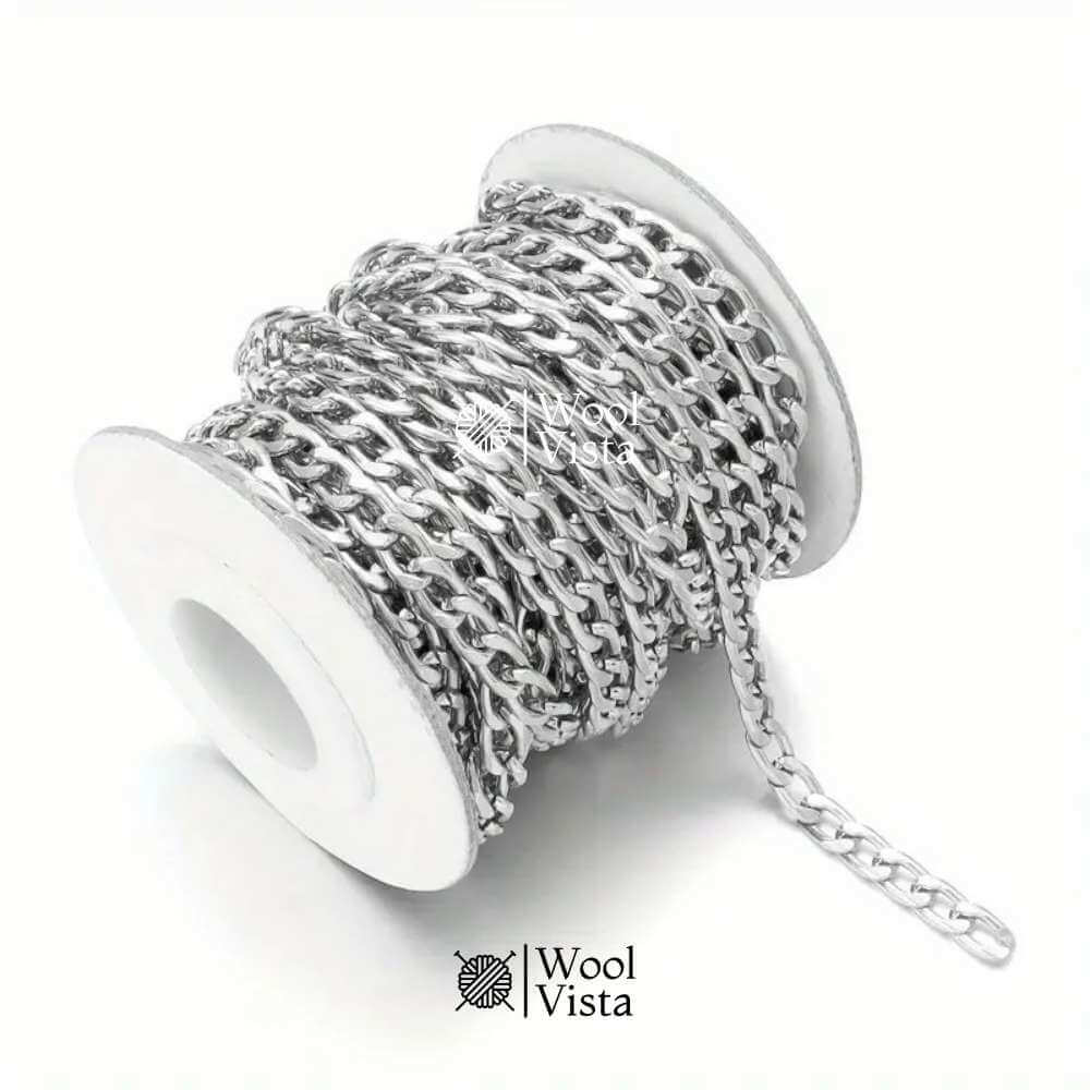ALUMINIUM ALLOY CHAIN 1 YARD – GOLD & SILVER PLATED CHAINS FOR DIY JEWELLERY, BRACELETS, NECKLACES & ACCESSORIES