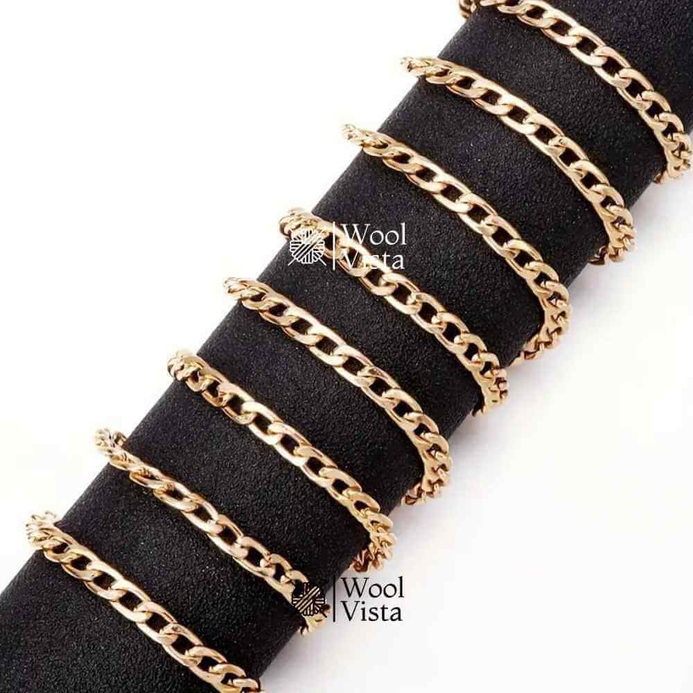 ALUMINIUM ALLOY CHAIN 1 YARD – GOLD & SILVER PLATED CHAINS FOR DIY JEWELLERY, BRACELETS, NECKLACES & ACCESSORIES