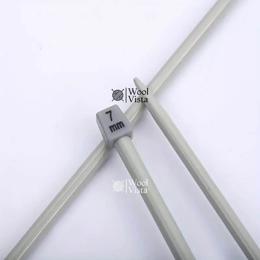 ALUMINIUM KNITTING NEEDLES – (SET OF 2) STRAIGHT NEEDLES