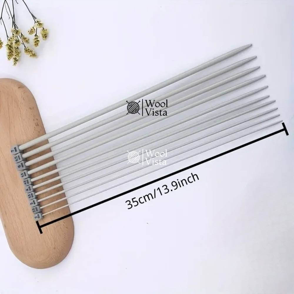 ALUMINIUM KNITTING NEEDLES – (SET OF 2) STRAIGHT NEEDLES