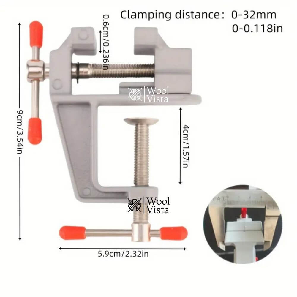 ALUMINUM BENCH VISE – 30MM JAW OPENING, PORTABLE CLAMP FOR JEWELRY, WOODWORKING & DIY CRAFTS