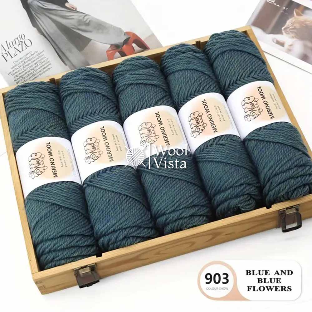 IMPORTED MERINO WOOL - 95% WOOL 5% ACRYLIC (PACK OF 5)