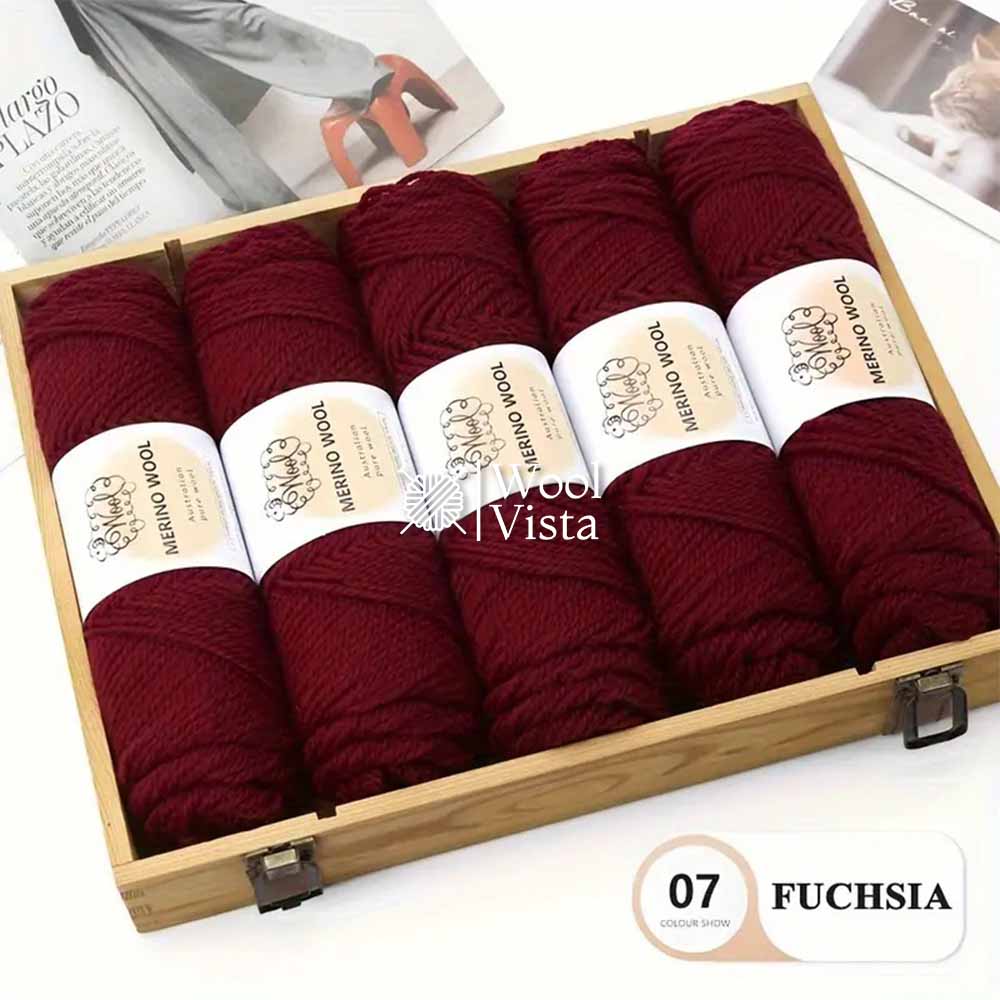 IMPORTED MERINO WOOL - 95% WOOL 5% ACRYLIC (PACK OF 5)