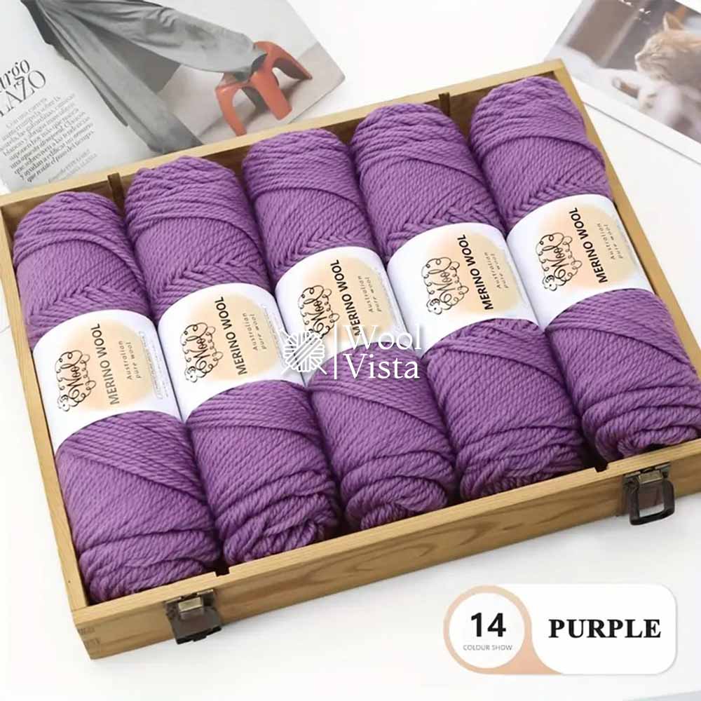 IMPORTED MERINO WOOL - 95% WOOL 5% ACRYLIC (PACK OF 5)