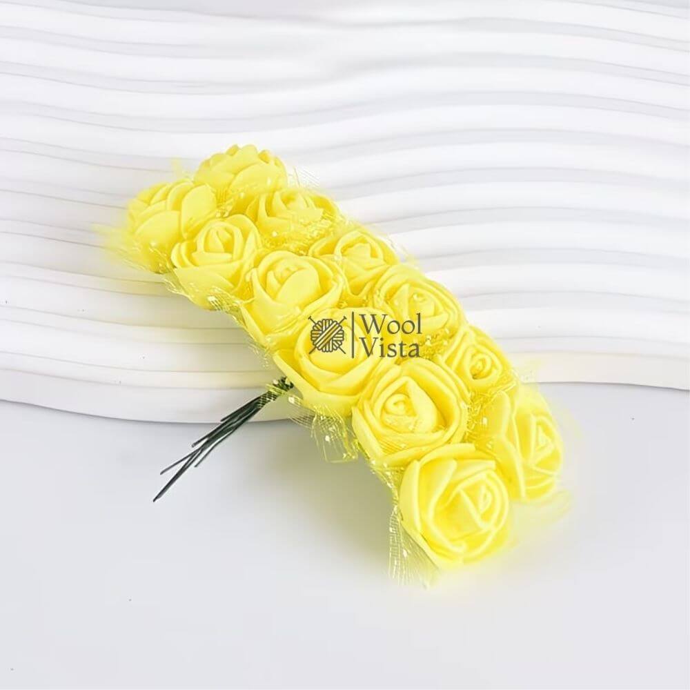 ARTIFICIAL FOAM ROSE BUNCH – 12PCS REALISTIC FOAM ROSES FOR DIY FLOWER BOUQUETS, WEDDING DECOR, GIFT BOXES, HOME DECOR & CRAFT PROJECTS