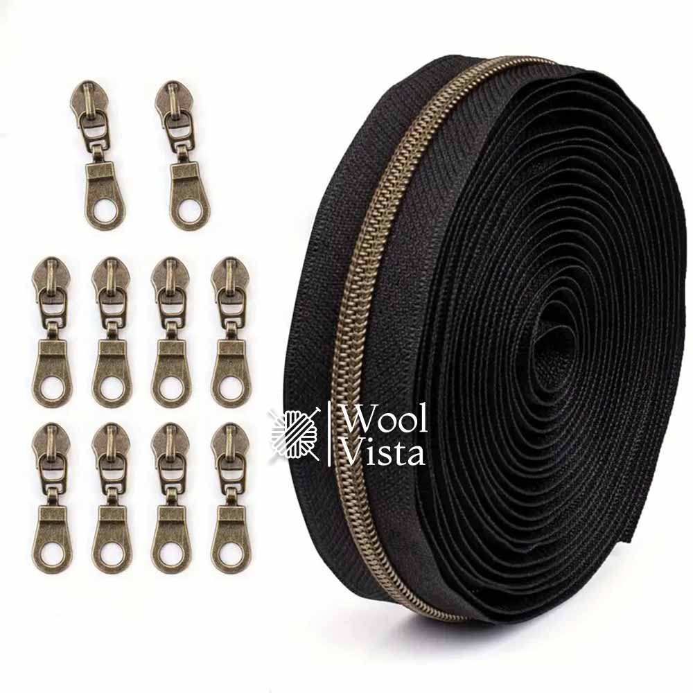 ZIPPER SLIDERS ROLL- (SET OF 4.5 METERS ZIPPER)
