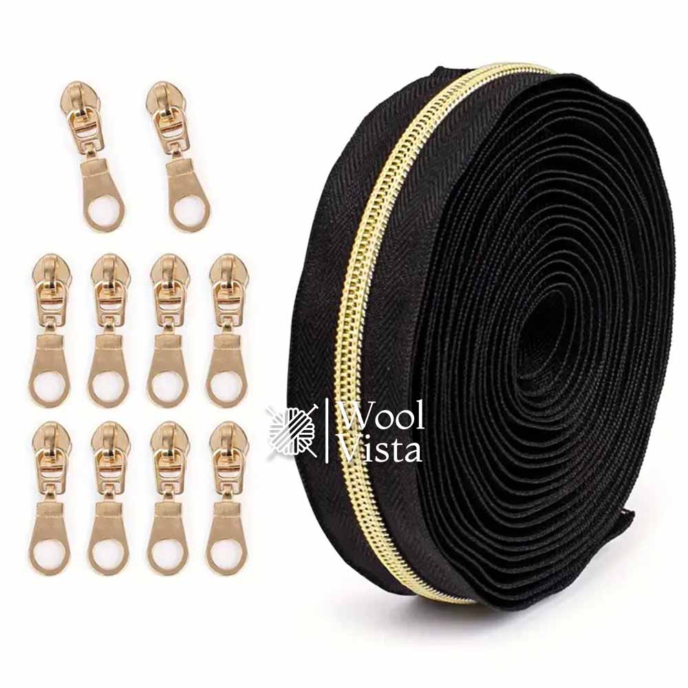 ZIPPER SLIDERS ROLL- (SET OF 4.5 METERS ZIPPER)