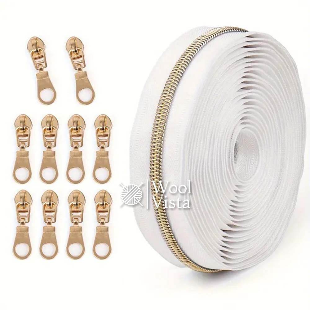 ZIPPER SLIDERS ROLL- (SET OF 4.5 METERS ZIPPER)