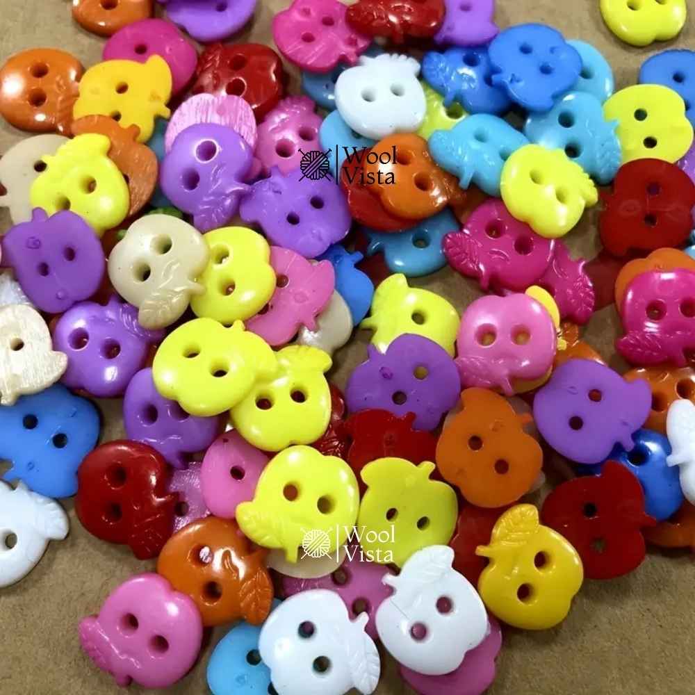 ROUND BUTTONS MIXED COLOR SET FOR CRAFTS