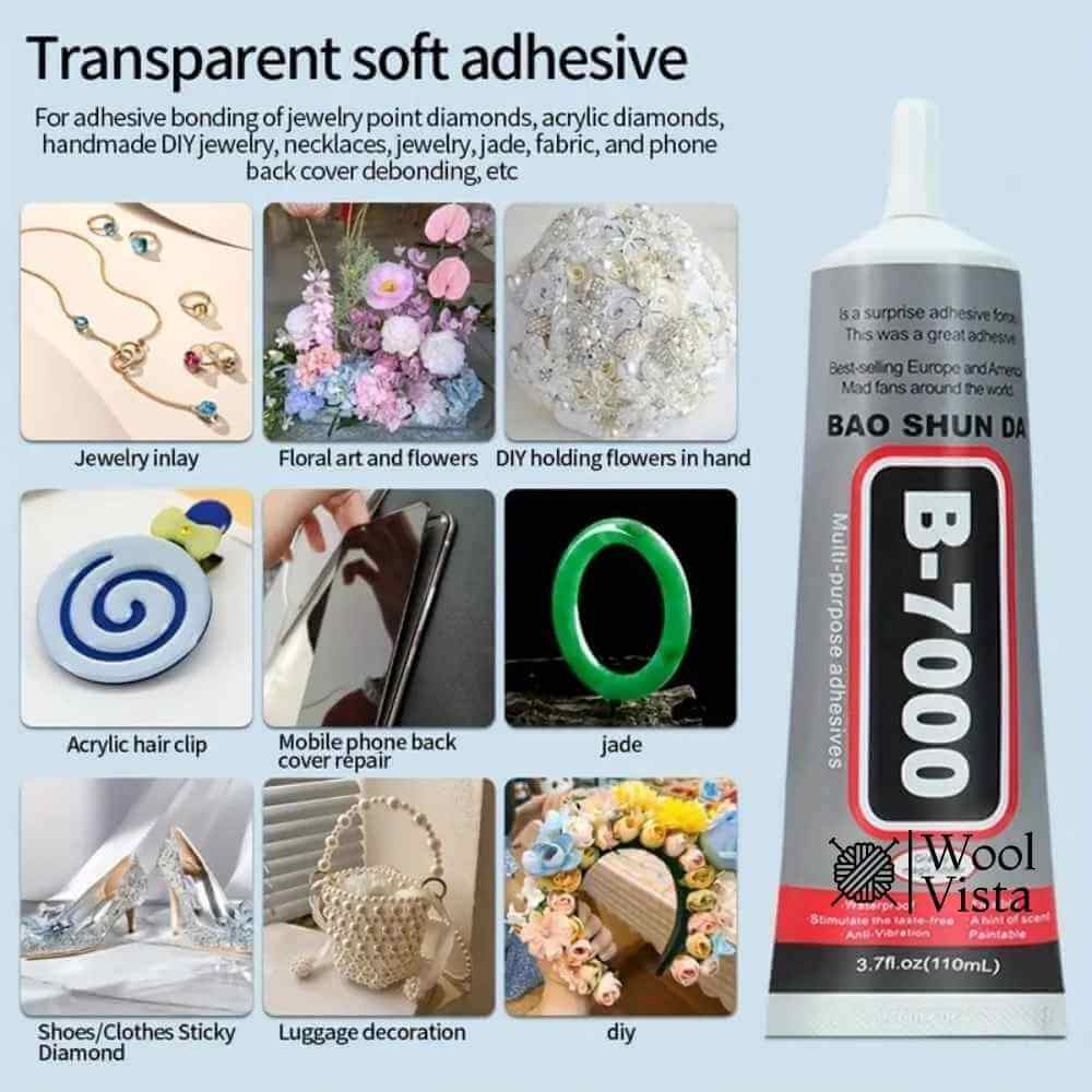 B7000 MULTI-PURPOSE ADHESIVE GLUE FOR JEWELRY AND CRAFTS