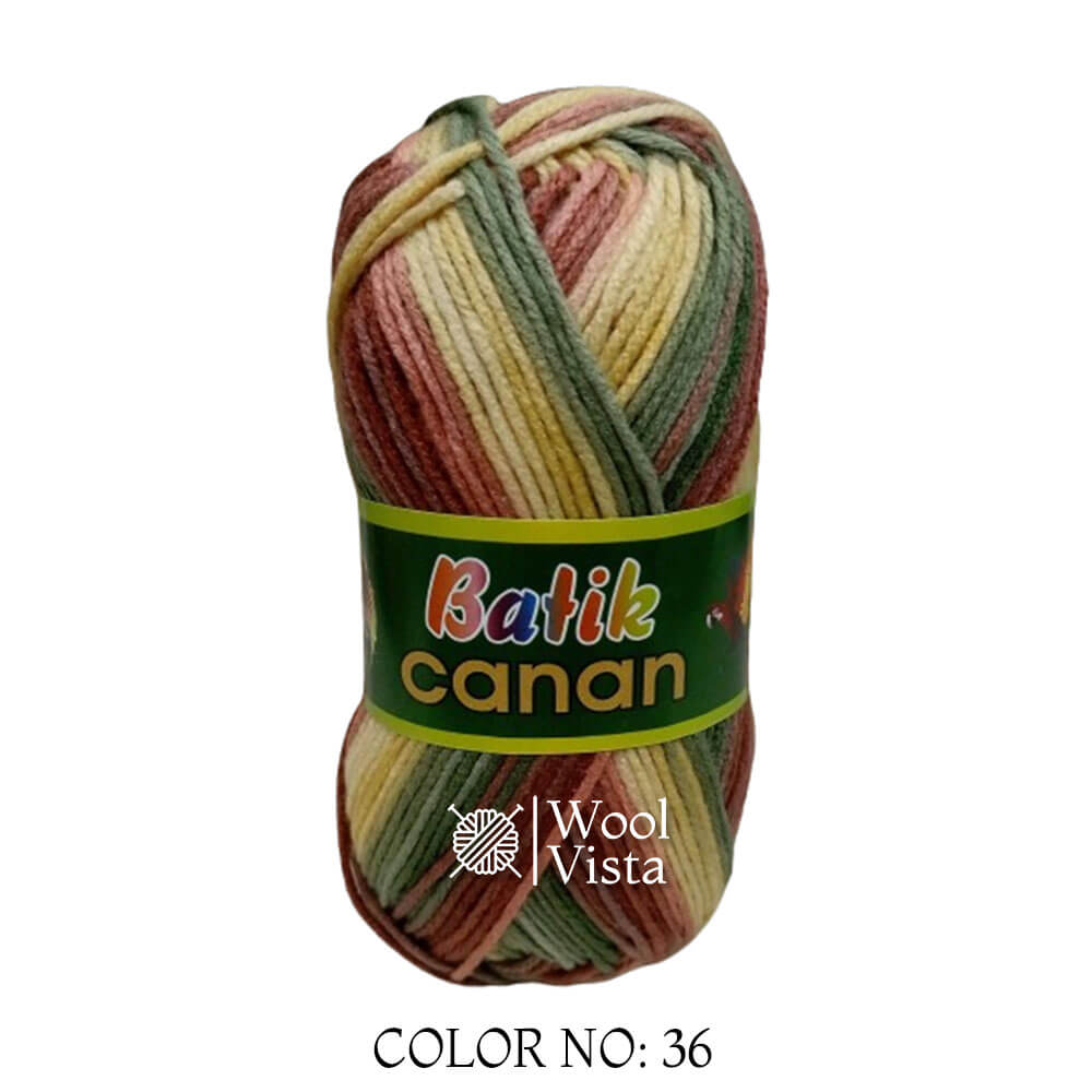 BATIK CANAN - MULTICOLOR YARN BALL (PACK OF 4)