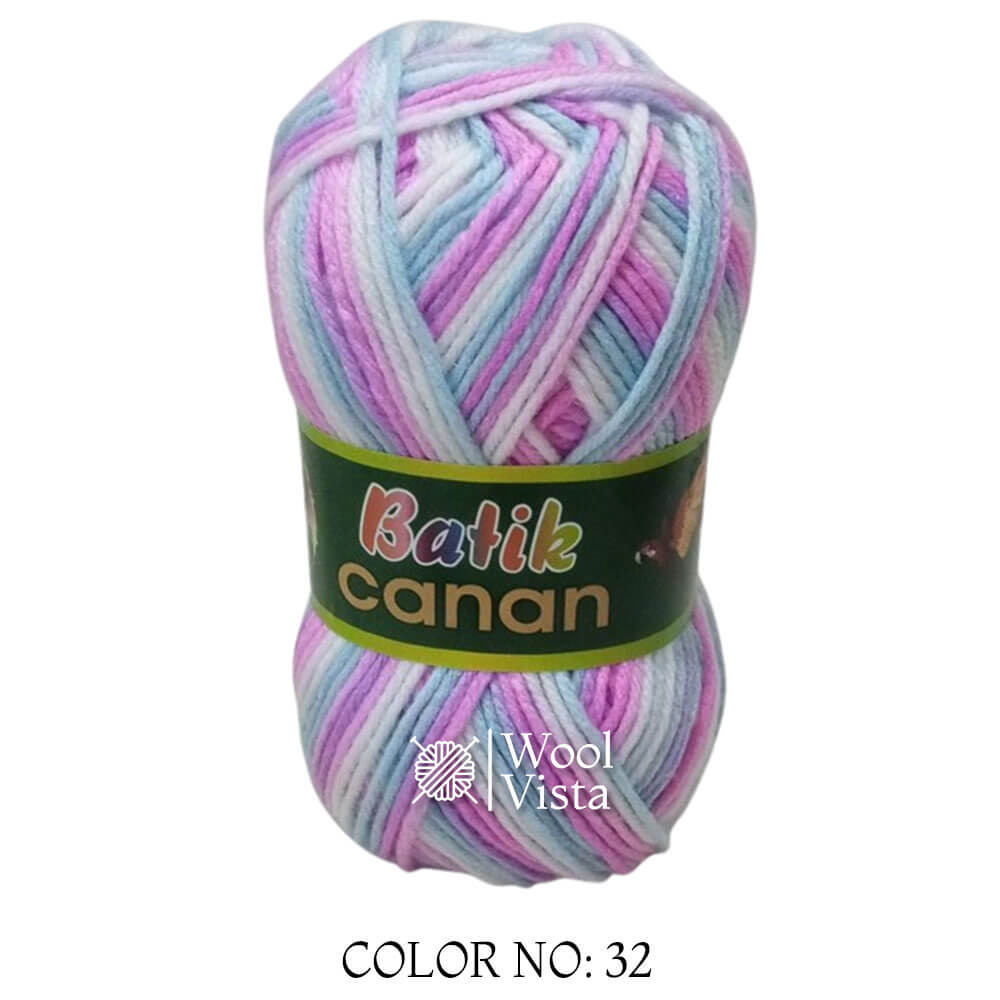 BATIK CANAN - MULTICOLOR YARN BALL (PACK OF 4)
