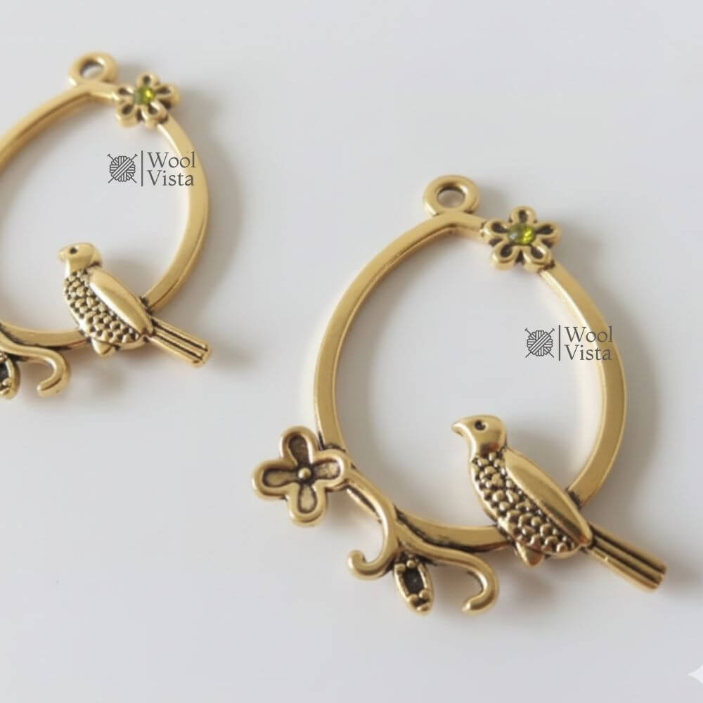 BIRD CHARM PENDANT – METAL JEWELRY MAKING ACCESSORY FOR NECKLACES, BRACELETS, EARRINGS & DIY CRAFTS
