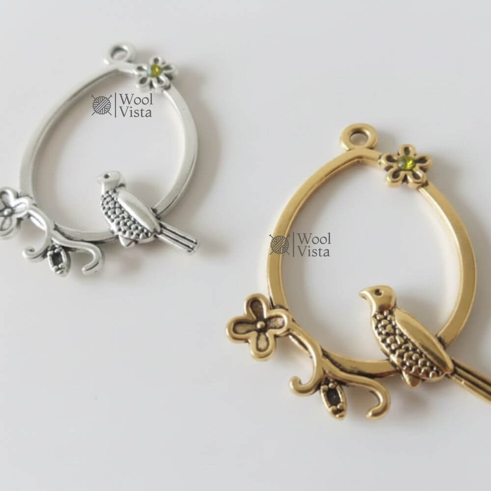 BIRD CHARM PENDANT – METAL JEWELRY MAKING ACCESSORY FOR NECKLACES, BRACELETS, EARRINGS & DIY CRAFTS