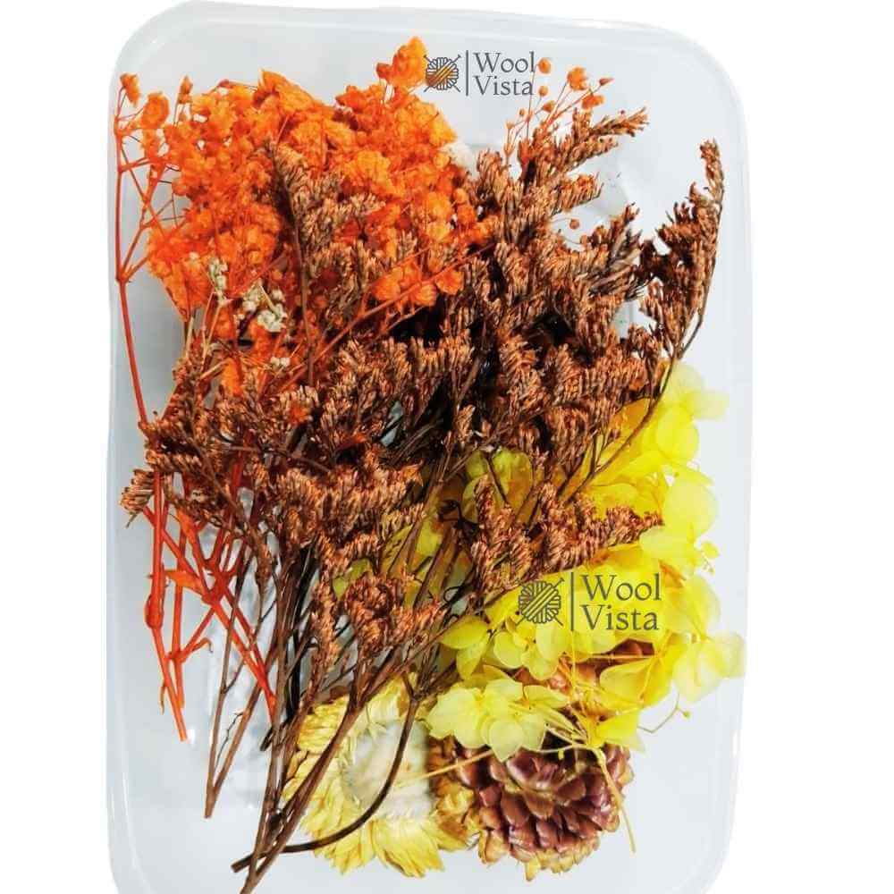 BOX OF NATURAL DRY FLOWERS FOR RESIN ART, CANDLE MAKING, SOAP CRAFTS & DIY DECORATIVE PROJECTS