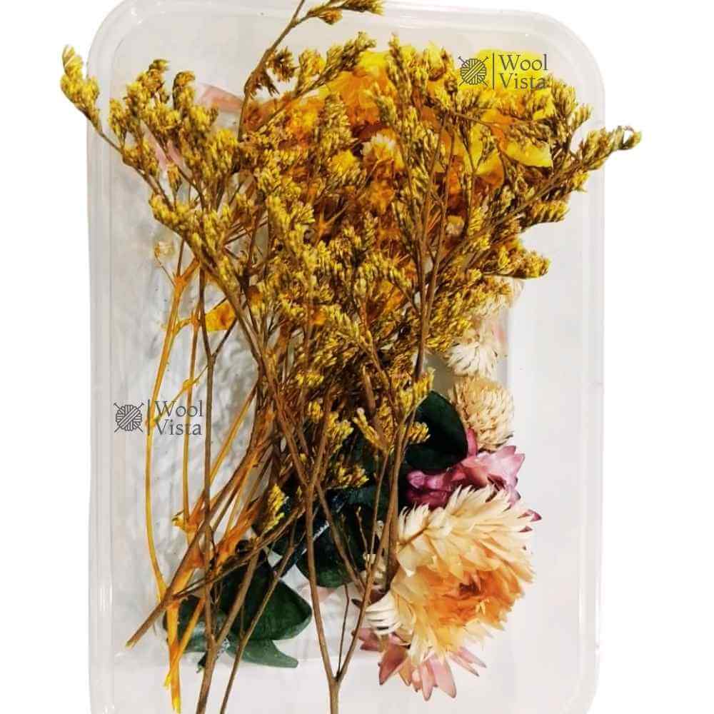 BOX OF NATURAL DRY FLOWERS FOR RESIN ART, CANDLE MAKING, SOAP CRAFTS & DIY DECORATIVE PROJECTS
