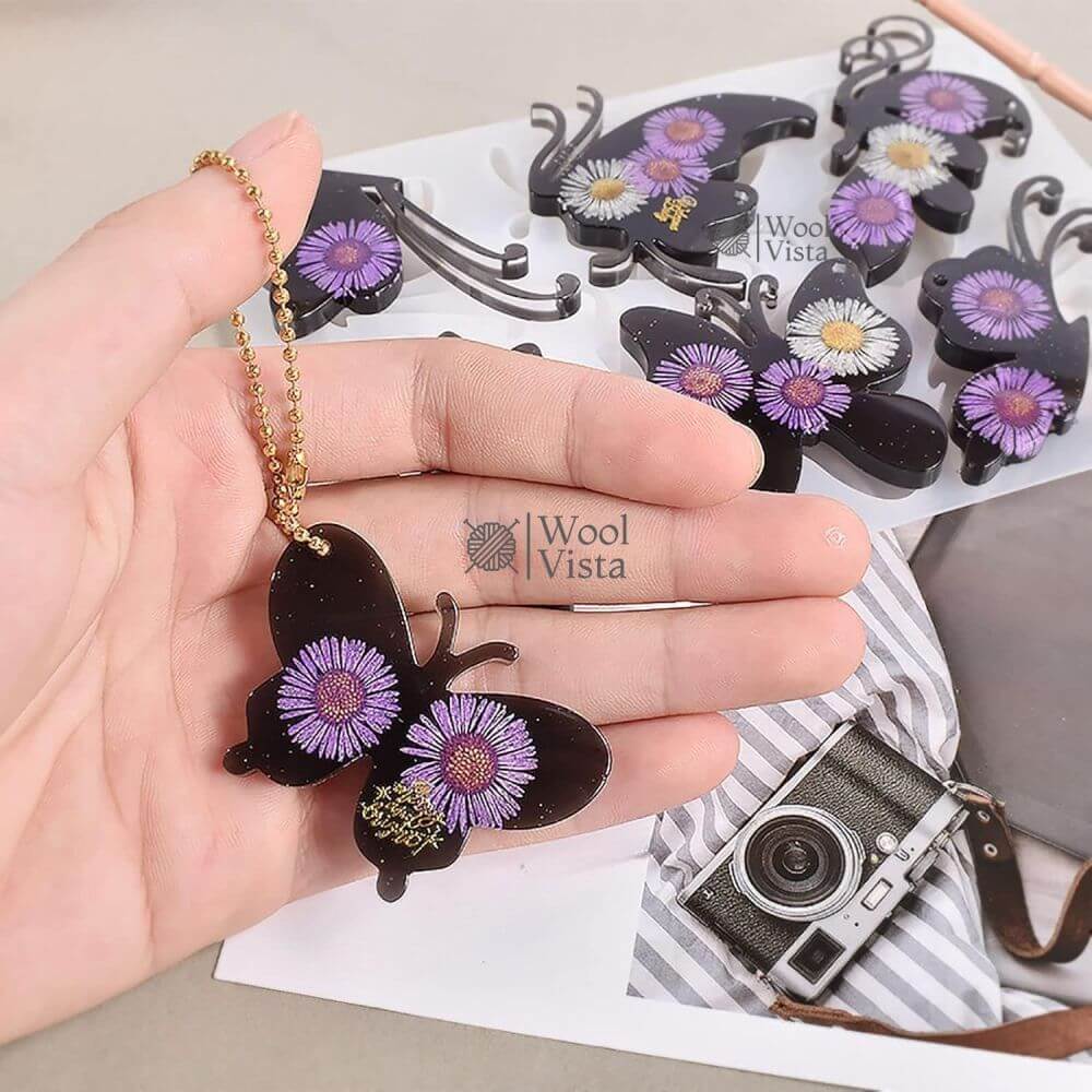 BUTTERFLY RESIN EARRING MOLDS – SILICONE JEWELRY MOLD KIT FOR DIY EARRINGS, PENDANTS, KEYCHAINS & NECKLACE MAKING