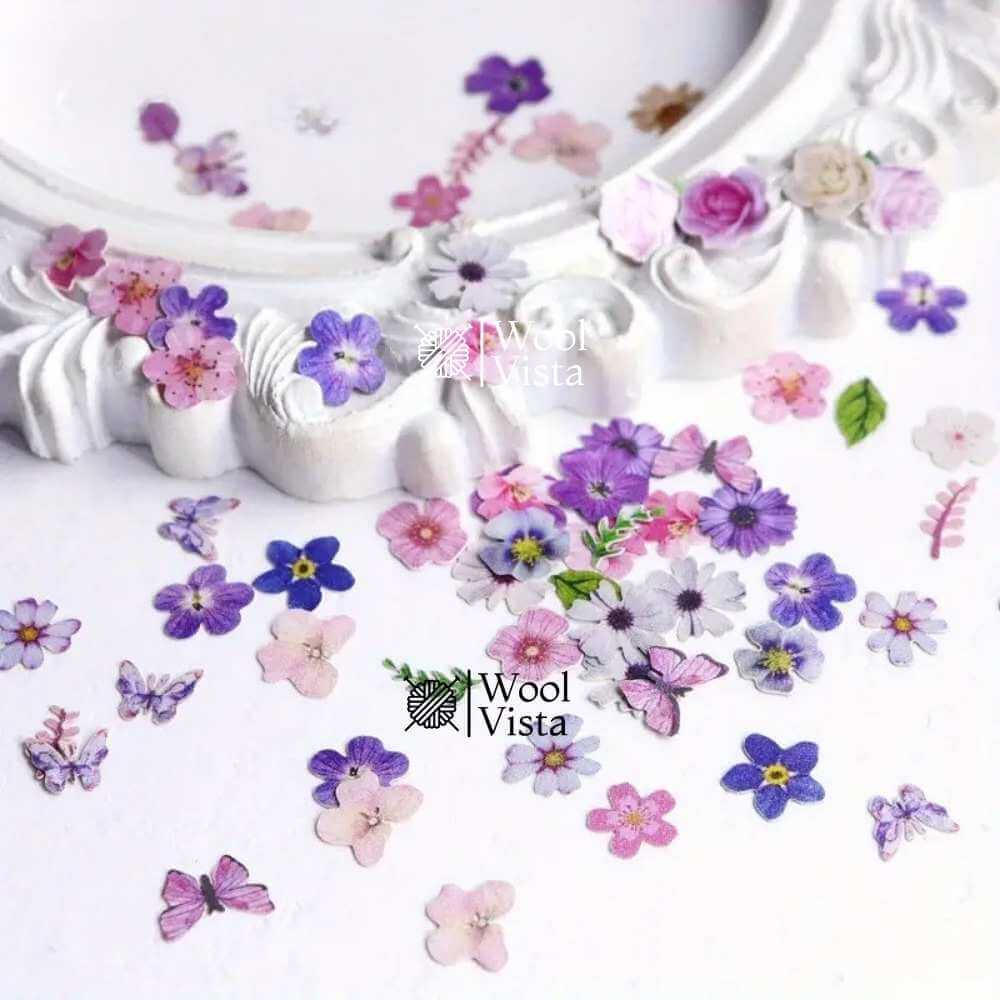 BUTTERFLY & FLORAL EPOXY RESIN CHIPS – MIXED COLOR WOOD PULP FILLERS FOR DIY JEWELRY, RESIN ART, PHONE CASE & KEYCHAIN CRAFTS