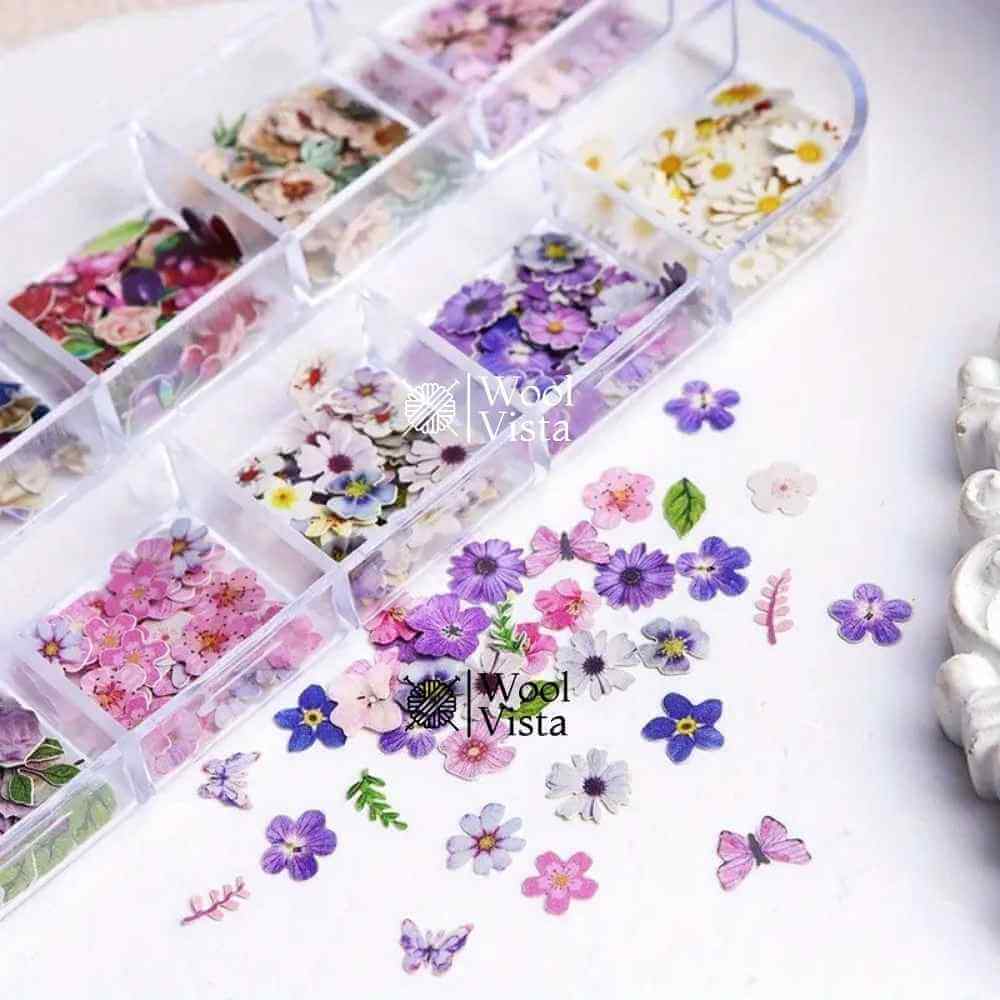 BUTTERFLY & FLORAL EPOXY RESIN CHIPS – MIXED COLOR WOOD PULP FILLERS FOR DIY JEWELRY, RESIN ART, PHONE CASE & KEYCHAIN CRAFTS