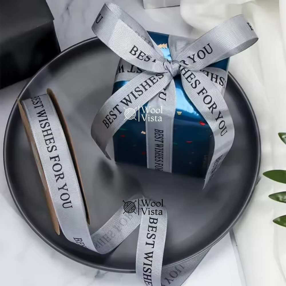 PRINTED GROSGRAIN SATIN RIBBON – 18 YARDS DECORATIVE GIFT & CRAFT RIBBON