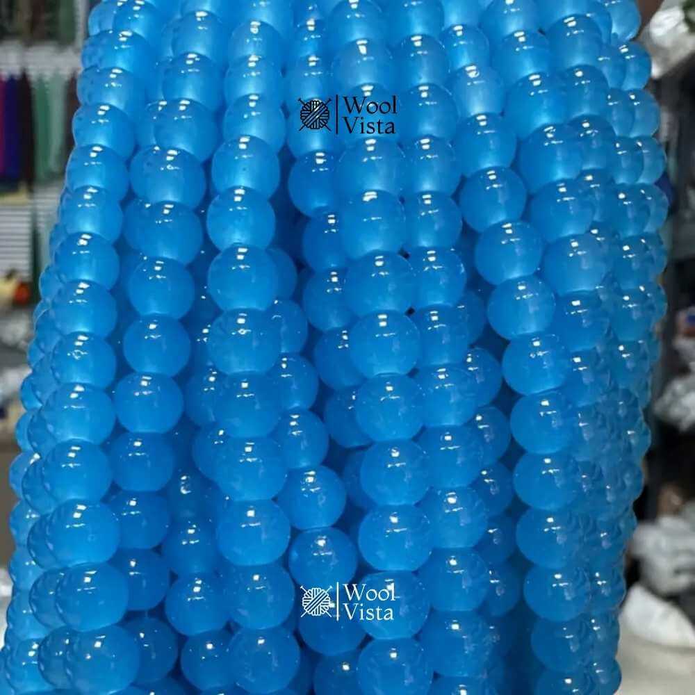 GLASS IMITATION JADE BEADS – 100PCS STRAND FOR DIY JEWELRY MAKING