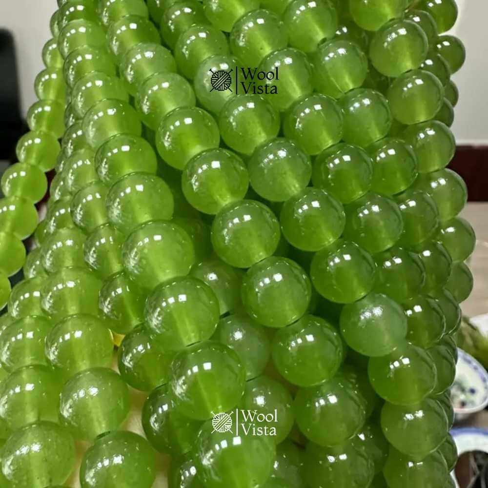 GLASS IMITATION JADE BEADS – 100PCS STRAND FOR DIY JEWELRY MAKING