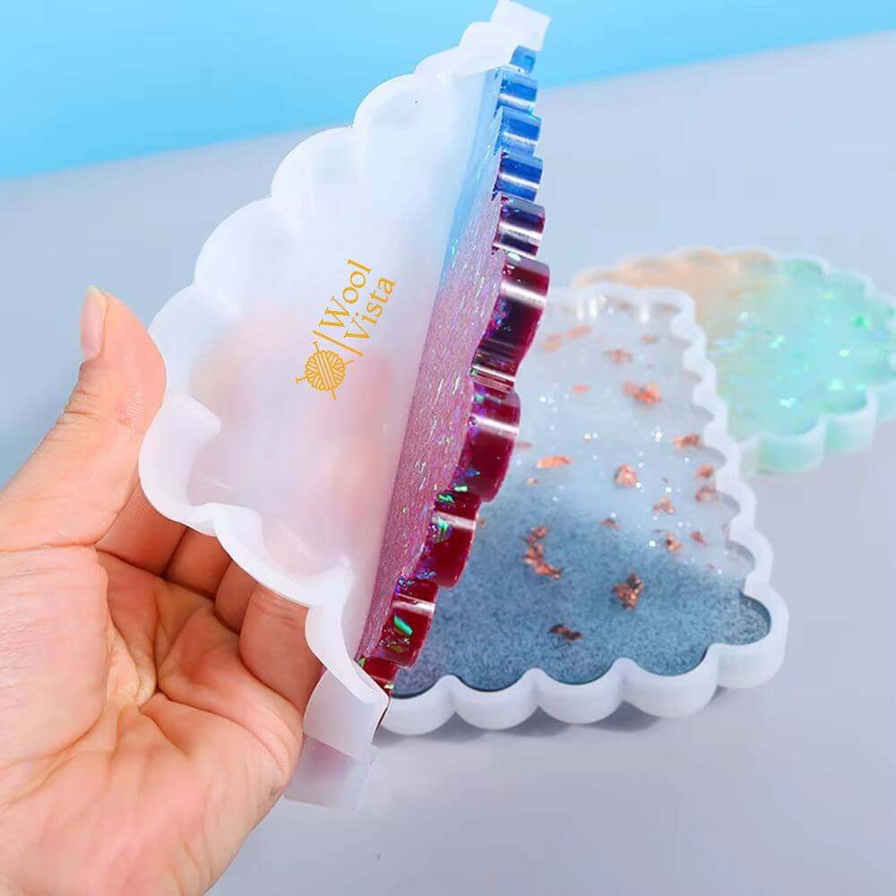 COASTER TRAY SILICONE MOLD – DURABLE EPOXY RESIN MOLD FOR DIY CRAFTS, HOME DECOR & RESIN ART PROJECTS