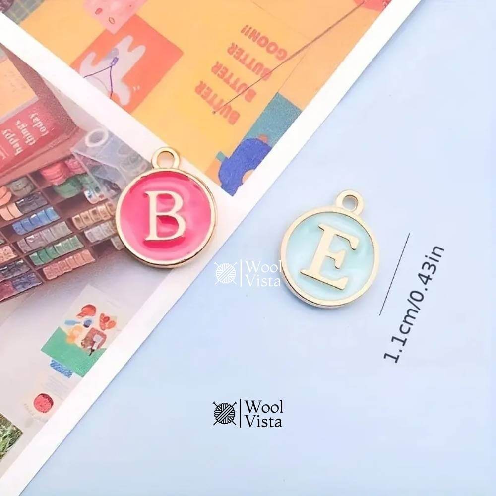 COLORFUL ALPHABET CHARM SET – OIL DROP LETTER PENDANTS FOR DIY JEWELRY MAKING