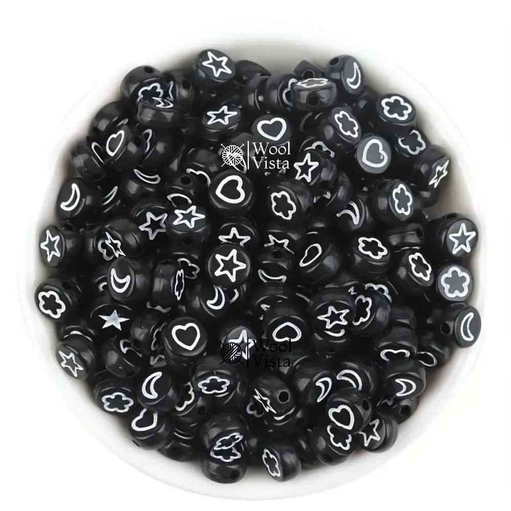 COLORFUL BEADS WITH HEART, STAR & MOON DESIGNS – DIY JEWELRY MAKING, BRACELETS, PENDANTS & CRAFTS