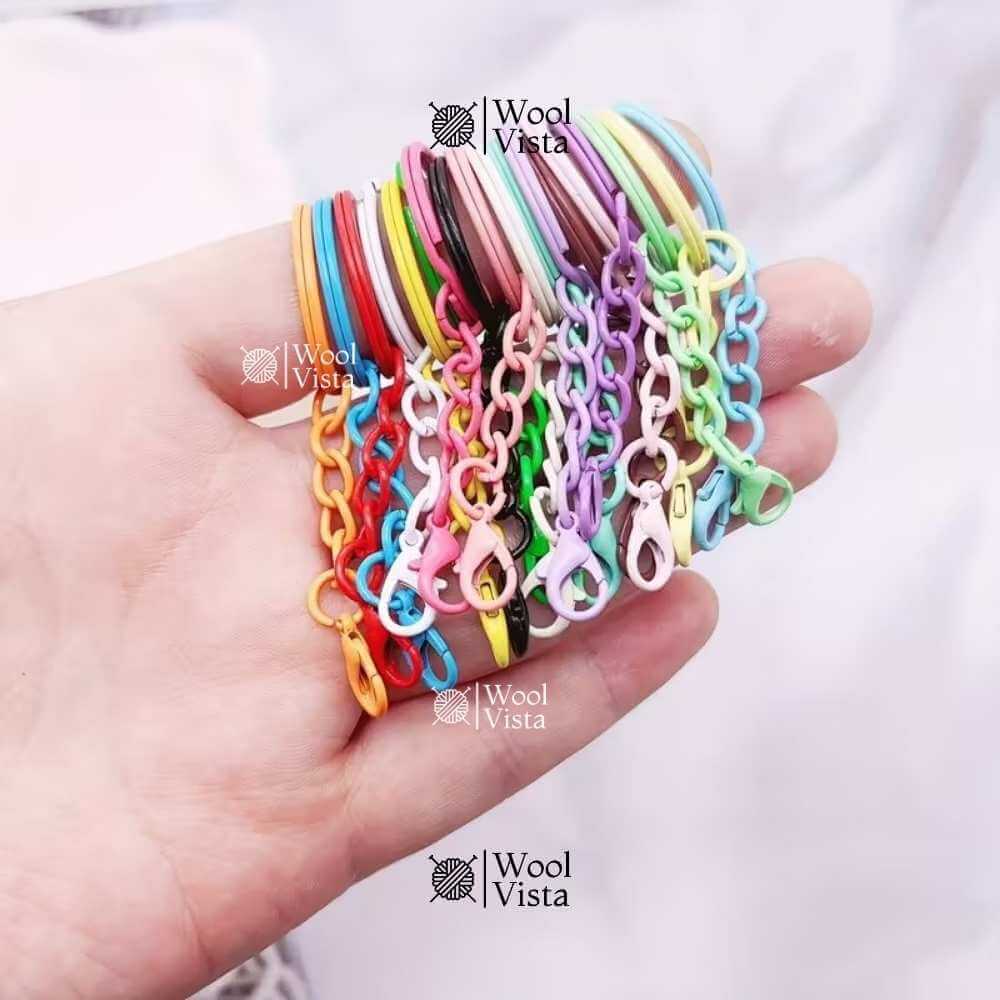 COLORFUL KEYCHAIN SET (6PCS) – DIY JEWELRY & CRAFT ACCESSORIES