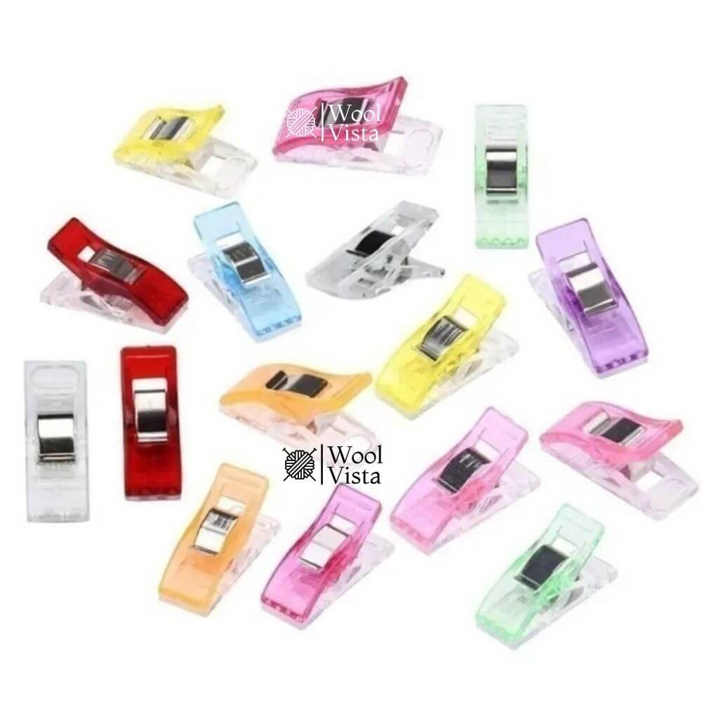 COLORFUL PLASTIC SEWING CLIPS – (10 PIECE) FOR FABRIC HOLDING & DIY SEWING PROJECTS