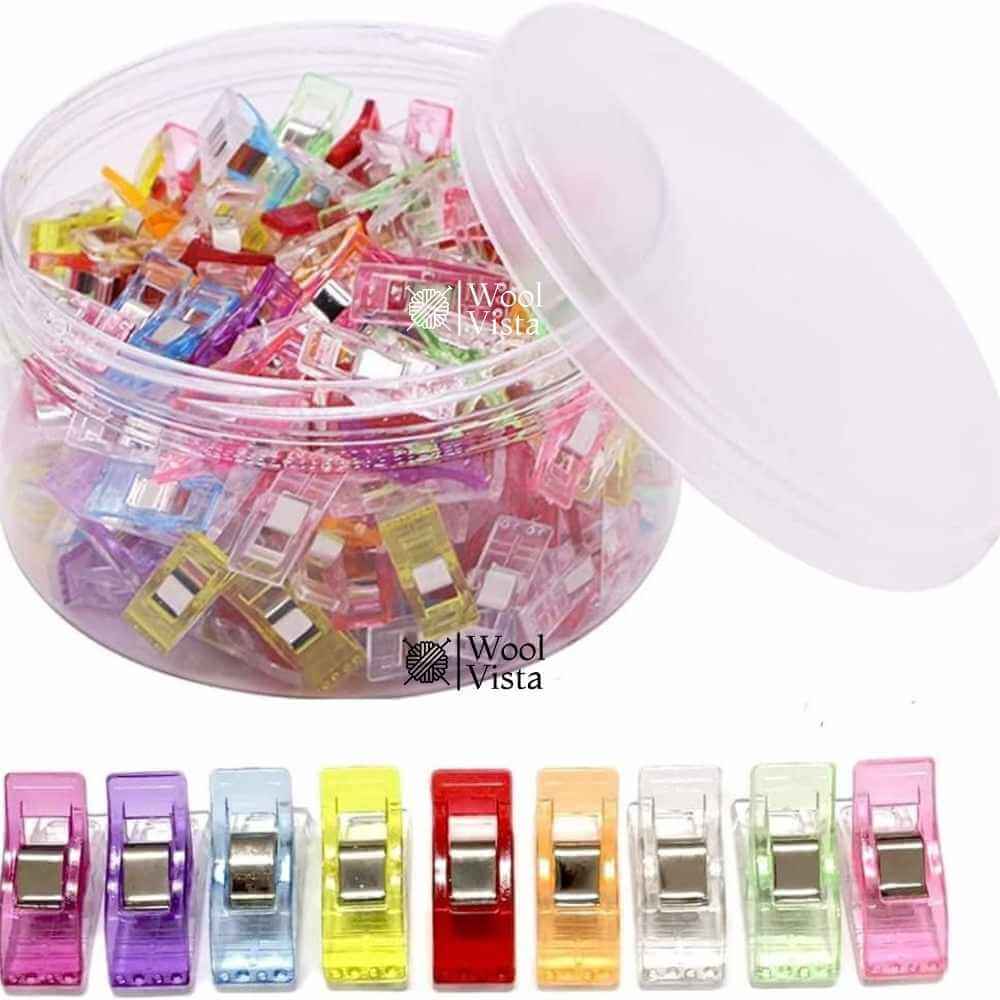 COLORFUL PLASTIC SEWING CLIPS – (10 PIECE) FOR FABRIC HOLDING & DIY SEWING PROJECTS