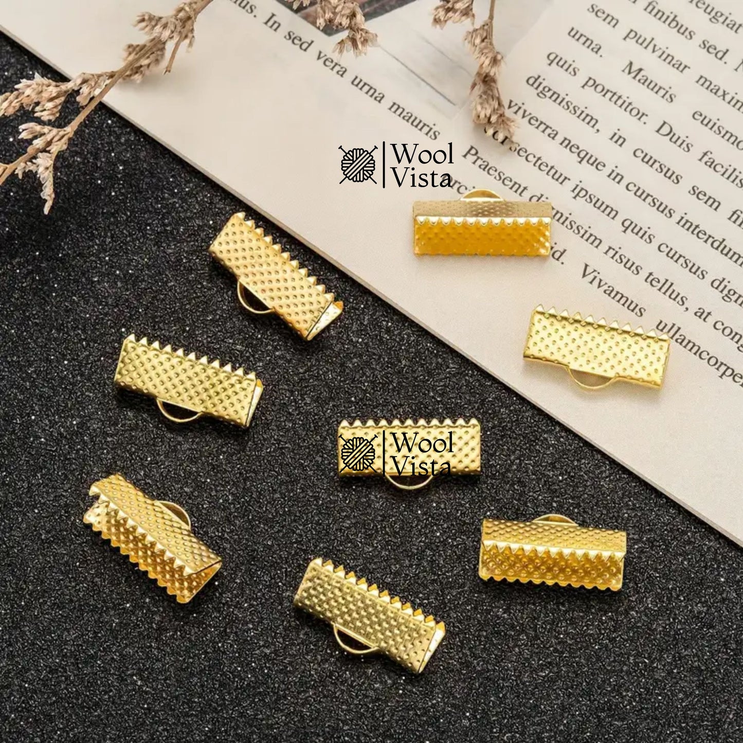 CRIMP CLIPS 8.2MM (PACK OF 20) – ESSENTIAL JEWELRY FINDINGS FOR DIY BRACELETS, NECKLACES & CRAFT PROJECTS