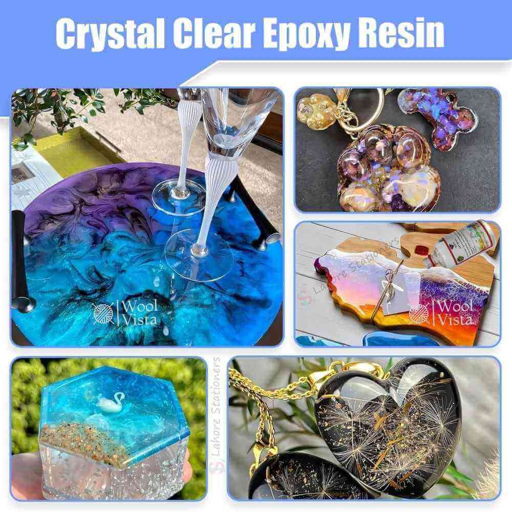 CRYSTAL CLEAR EPOXY RESIN & HARDENER – HIGH-GLOSS, DURABLE FORMULA FOR CASTING, COATING & DIY ART PROJECTS